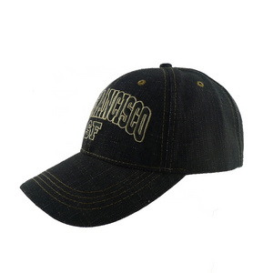 Custom embroidery logo 6 panel baseball jeans denim hats and caps wholesale gorras casquette men women unisex sports caps adults