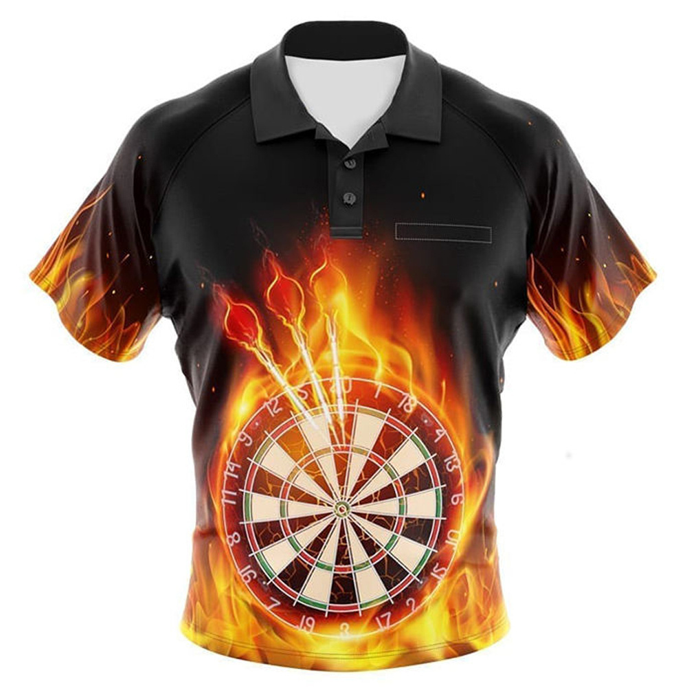 sublimated custom dart t shirt Design your own custom dart shirts jersey polo with pockets for team ladies custom dart shirt