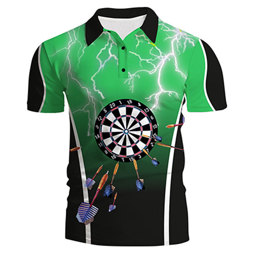 sublimated custom dart t shirt Design your own custom dart shirts jersey polo with pockets for team best quality