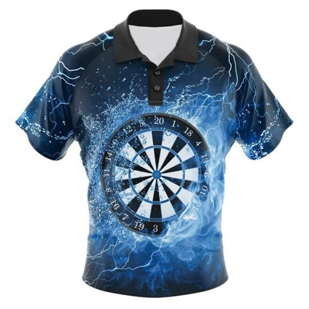 sublimated custom dart t shirt Design your own custom dart shirts jersey polo with pockets for team best quality