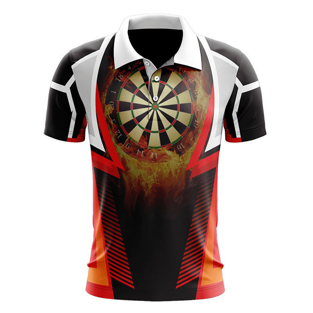 Wholesale Hot Sale Custom Sublimated Dart shirts with collar full sublimation dart jersey