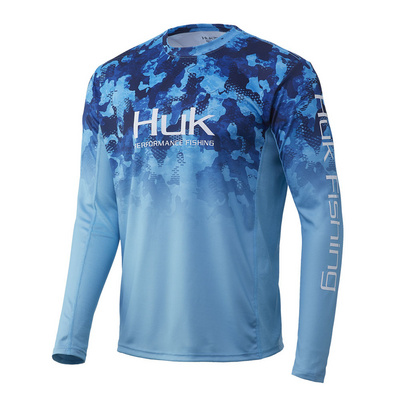 Custom Sublimation Printed Long Sleeve upf 50 Hooded With Face Cover Fishing Shirt Jersey fishing wear polo shirt