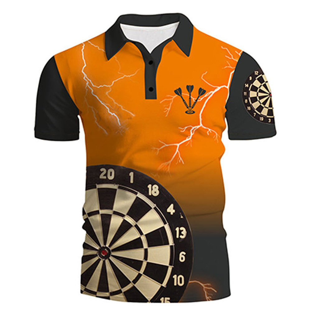 sublimated custom dart t shirt Design your own custom dart shirts jersey polo with pockets for team best quality