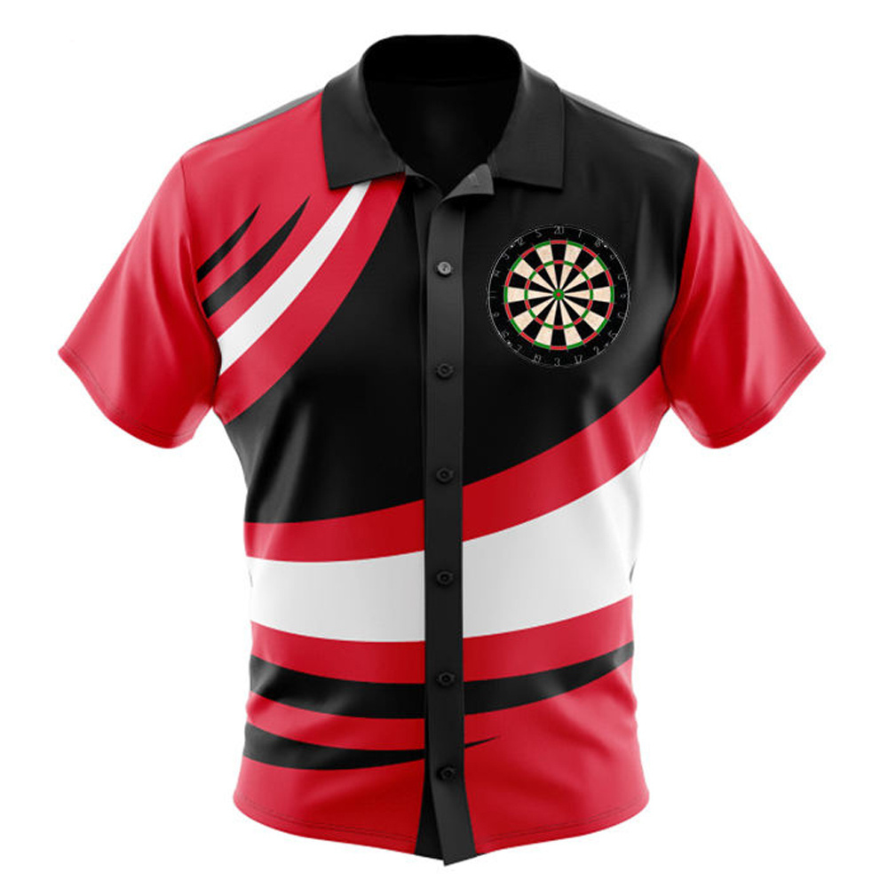 sublimated custom dart t shirt Design your own custom dart shirts jersey polo with pockets for team ladies custom dart shirt