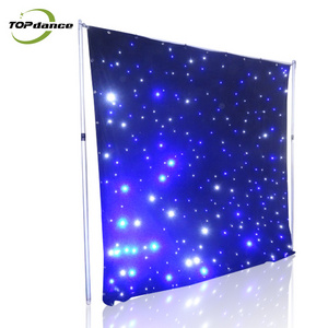 dj rgb backdrop cloth light Stage Wedding  party event led star cloth curtains light