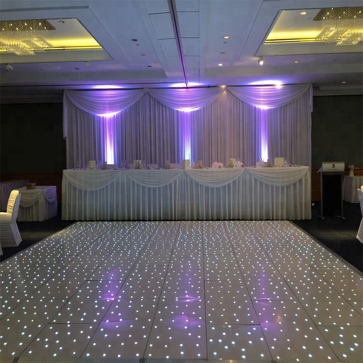 Hire 16x16FT wireless pure white led lighting panel led twinkle starlit dance floor tile for wedding party banquet