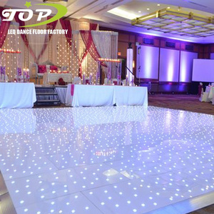 Hire 16x16FT wireless pure white led lighting panel led twinkle starlit dance floor tile for wedding party banquet