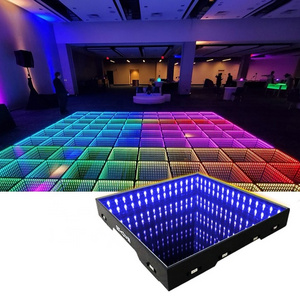 3d infinity mirror video light led dance floor