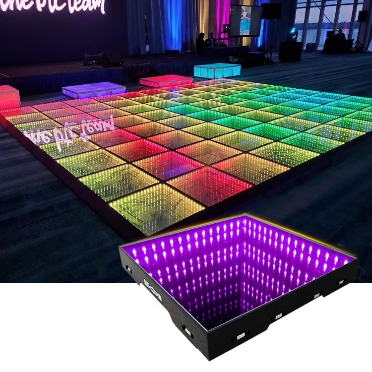 guangdong guangzhou dj lights toughened glass wedding effects sparkle infinity led dance floor