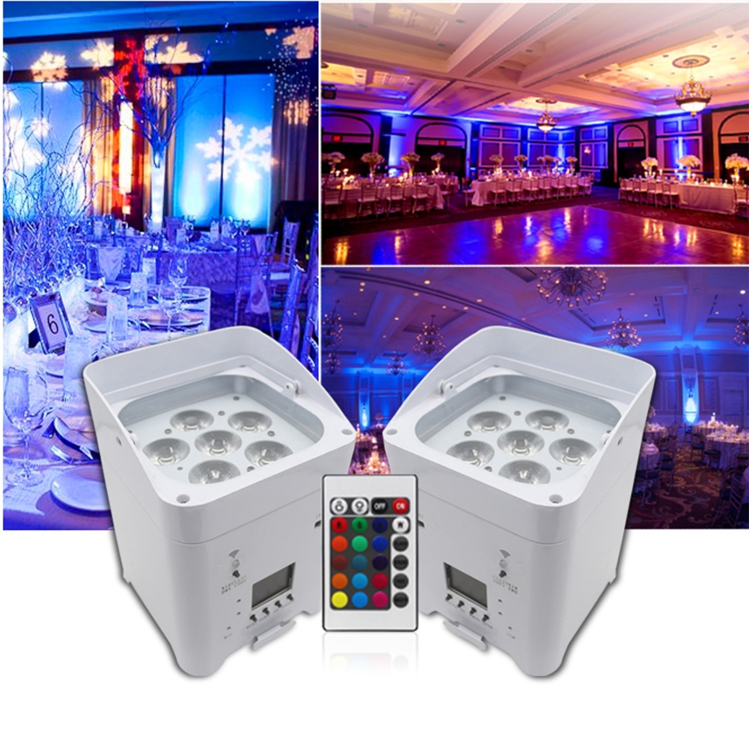 3in 1 Pcb Dj 64 60 36 18 Can Lpc007 H Bee Eye Led Par Light 9pcs 18w 6in1 Leds 6/10CH DMX Channels