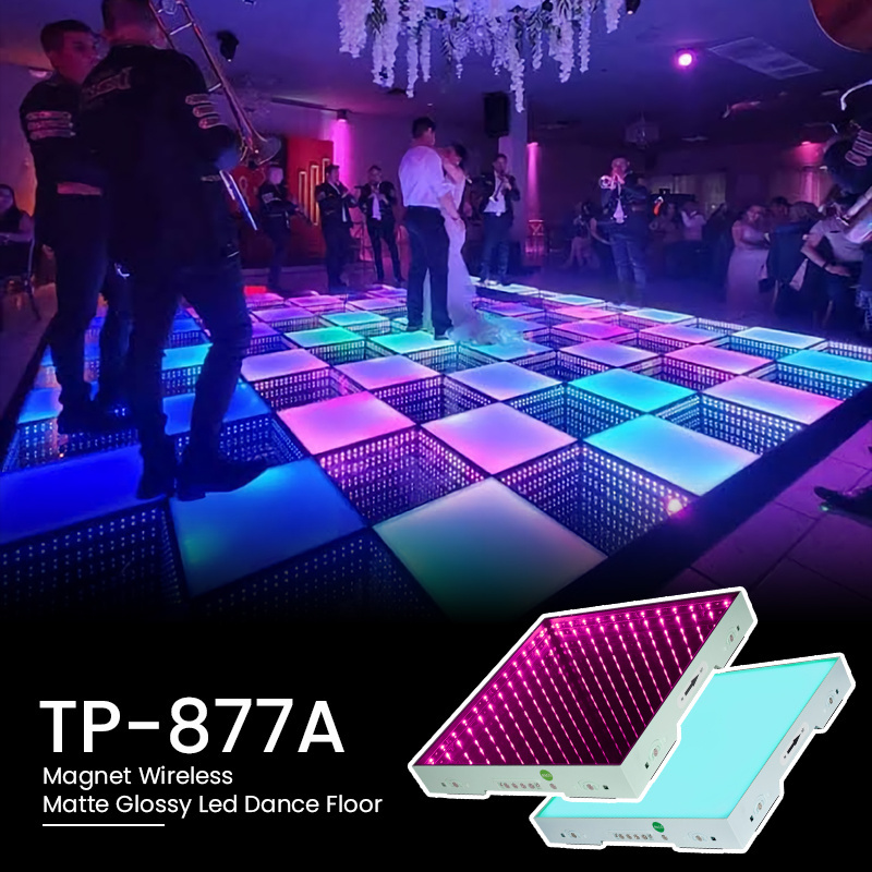 cheap top dj night club event glass magnetic led light up dance floor panels light