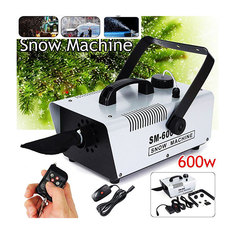 Snow Machine Artificial Snow Making Machine For Party And Wedding Remote Control 600w Spray Maker Ice Snowflake Machine