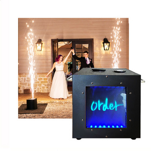 Wedding Indoor Stage RGB LED Glass Screen cold spark machine 700w DMX Electric Cold Pyro Fire no smoke and no smell Fireworks