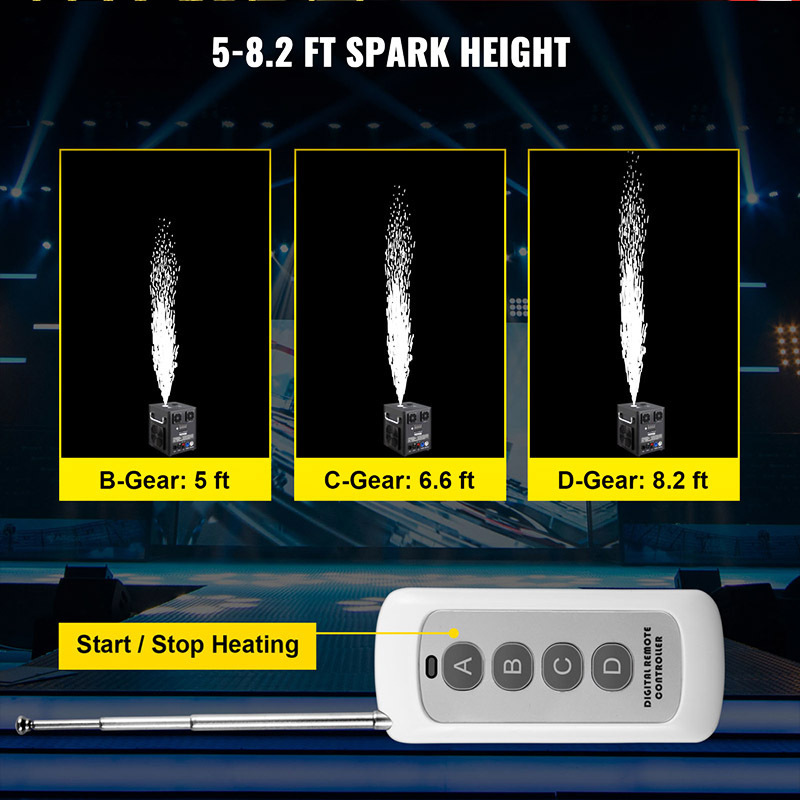 Factory Wholesale DMX 600W Fireworks Pyrotechnic Cold Sparkler 600W Electronic Spark Machine For Wedding Party Bar KTV Club Show