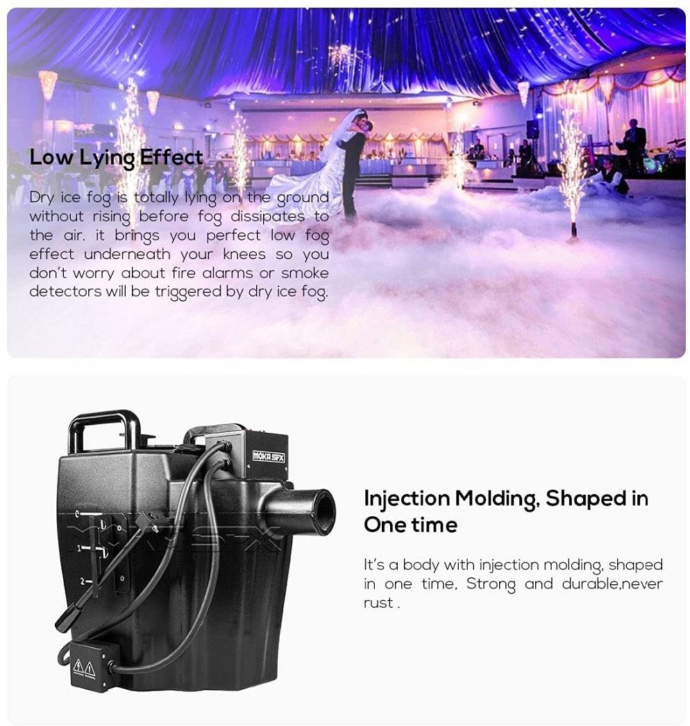 3500W Dry Ice Fog Machine Low Lying Smoke Machine Party Wedding Concert Stage Effect Equipment Low Lying Fog Dry Ice Machine