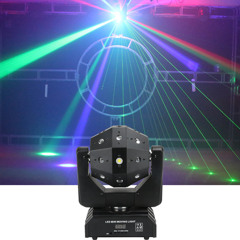 16pcs *3W LED Mini Cubix Moving Head Football Light Beam Laser Strobe 3In1 DMX LED Moving Head Light For DJ Disco Party