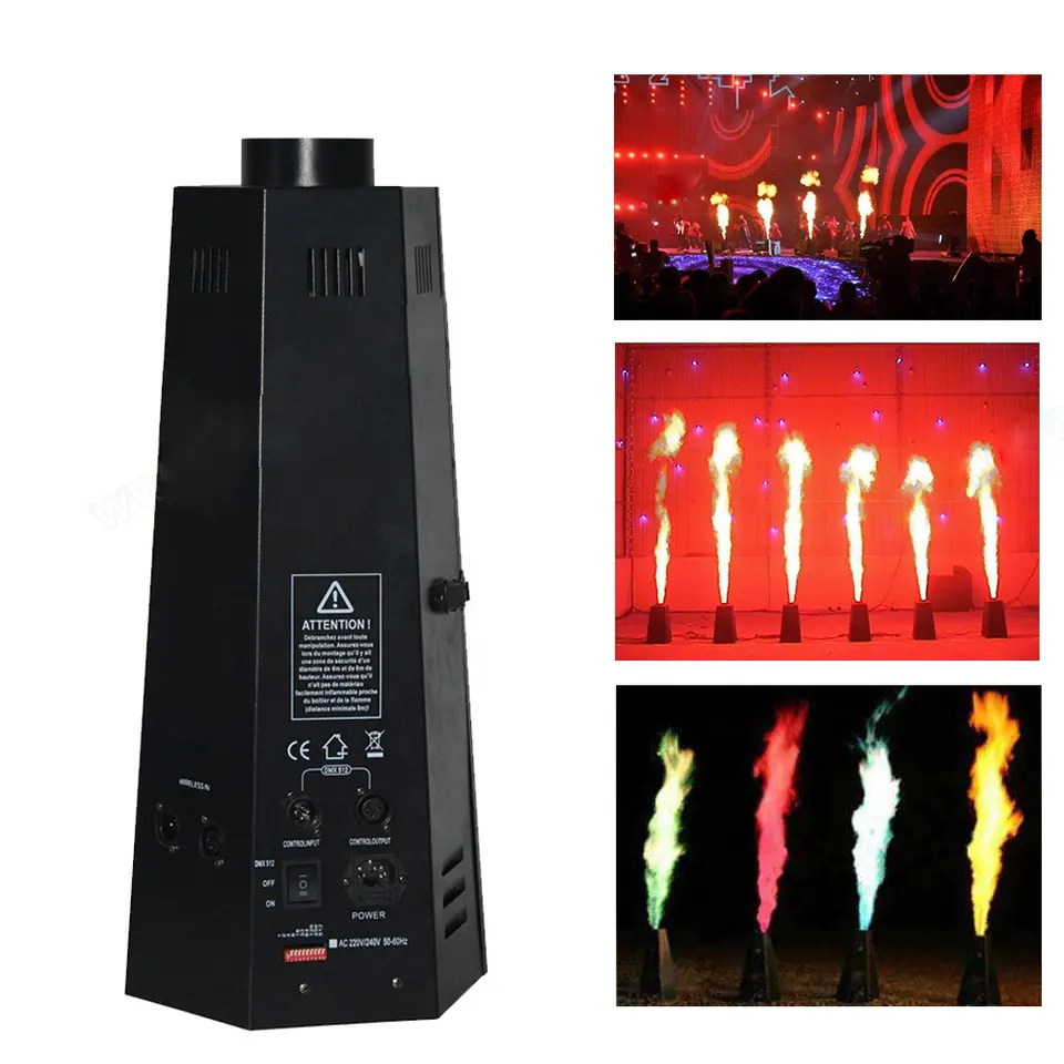 TOPFLASHSTAR Stage equipment Special Effects DMX control fire flame machine Triple Fire Jet Machine