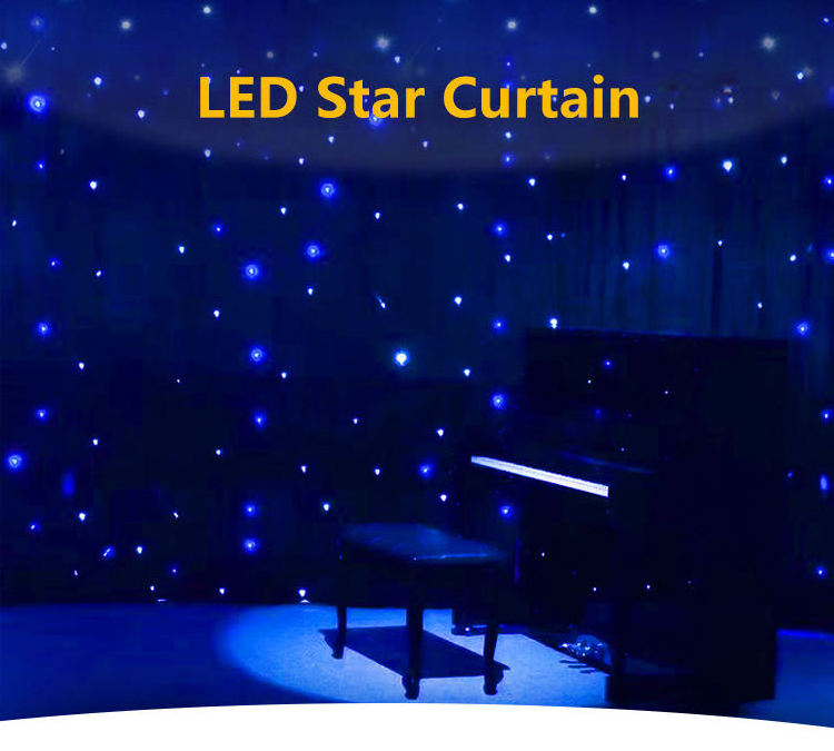 Stage Background Led Curtain Light Hot Sale Led Starlight Curtain Party Stage Show Factory