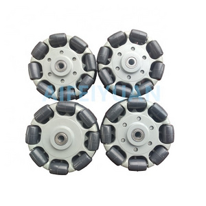 50mm Diameter 28mm Thickness Hexagonal Bore 14mm Rubber Omni Directional Wheel