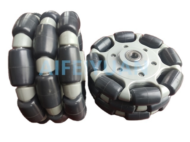 50mm Diameter 28mm Thickness Hexagonal Bore 14mm Rubber Omni Directional Wheel