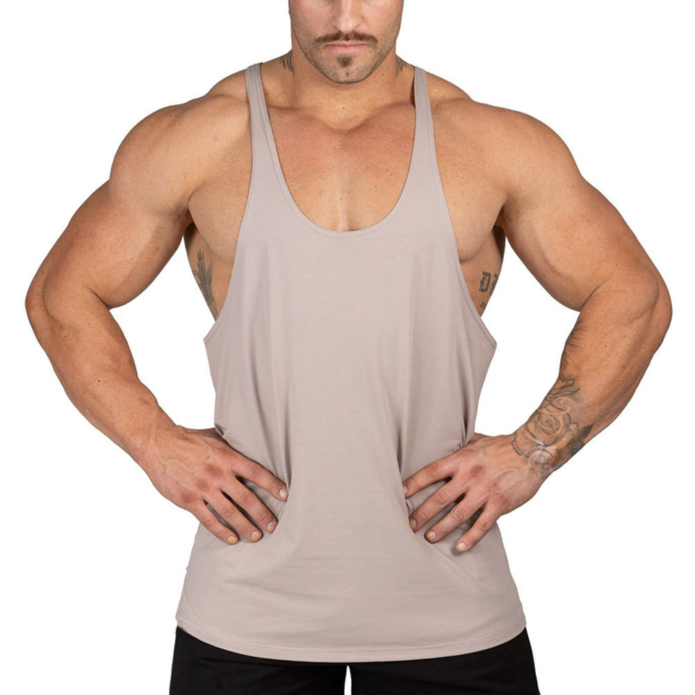 Cotton/Polyester Men's Workout Stringer Bodybuilding Singlet 2024 Trendy Product Best Design Men Singlets