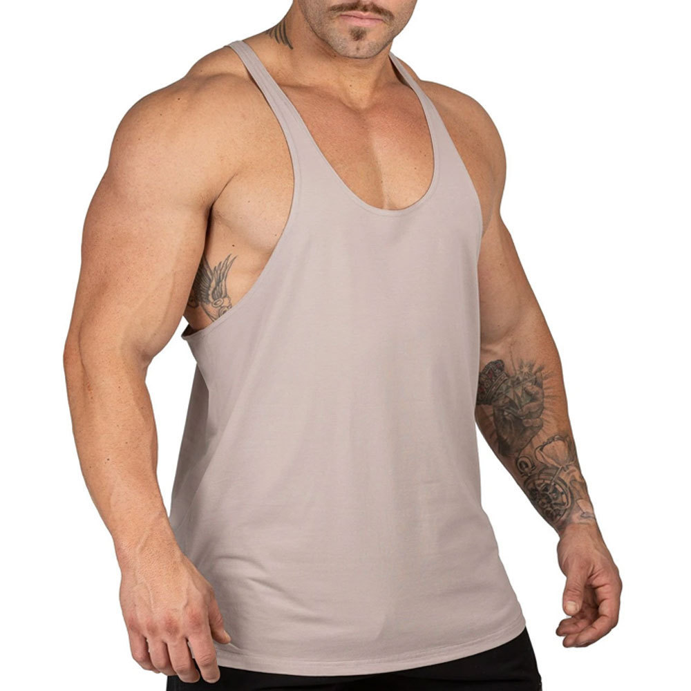 Cotton/Polyester Men's Workout Stringer Bodybuilding Singlet 2024 Trendy Product Best Design Men Singlets