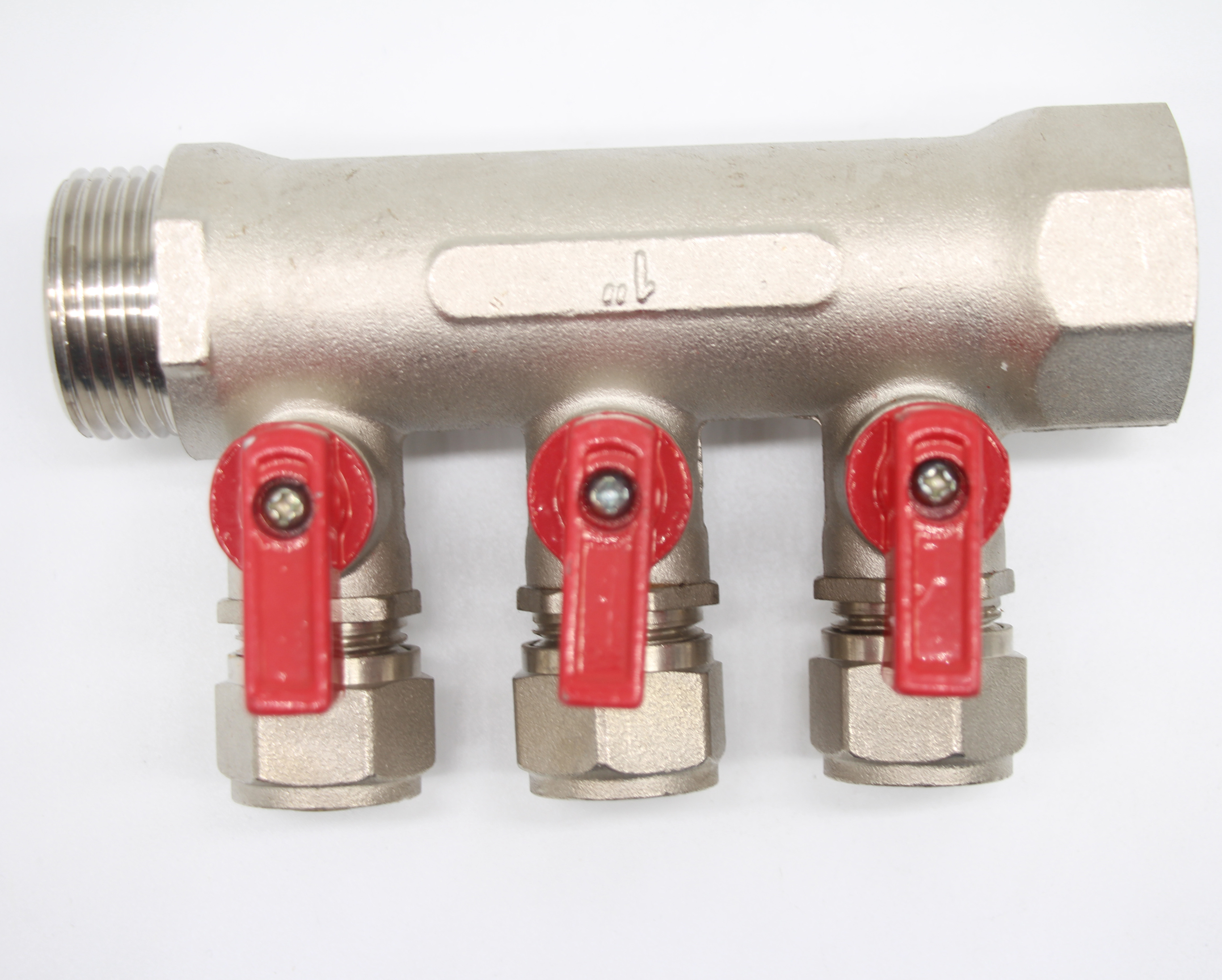 Brass Ball Valve Compression Manifold With Connector For Underfloor Heating System Water Supply