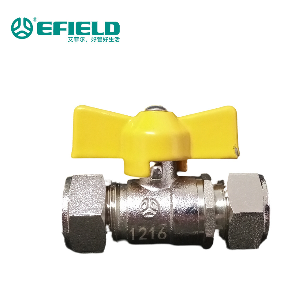 Factory Supply 1/2 3/4 Inch Brass Ball Valve  High Pressure Female Threaded Water Brass Ball Valve