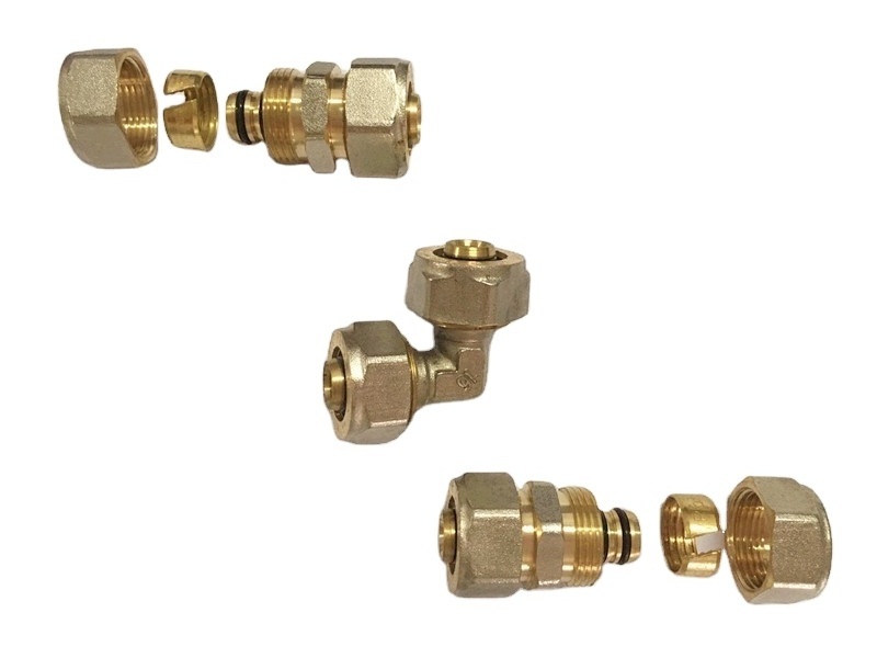 Brass Male Unequal Straight Union  Compression Fittings Joint Pex-al-Pex Pipes