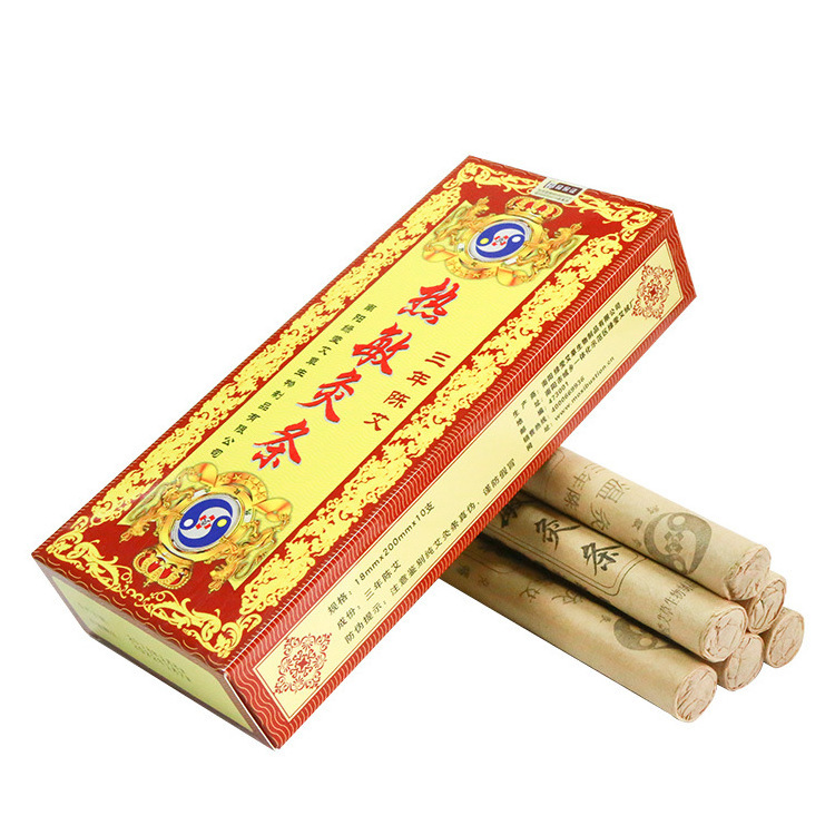 10pcs 18*200mm Slight Smoke Moxibustion Rolls Pure Mugwort Herb Meridian Acupoint Heating Therapy Warm Massage Moxa Sticks