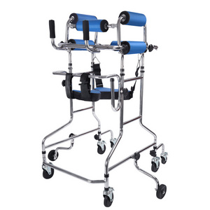 Foldable standing walker for adult Standing frame wheeled hemiplegia patient lower limb rehabilitation training