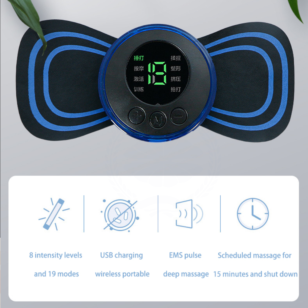 Mini Wireless remote control Electric Physical Therapy Tens Unit Massager Ems Neck Body Massager For Relieve Pain