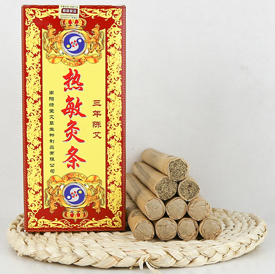 10pcs 18*200mm Slight Smoke Moxibustion Rolls Pure Mugwort Herb Meridian Acupoint Heating Therapy Warm Massage Moxa Sticks