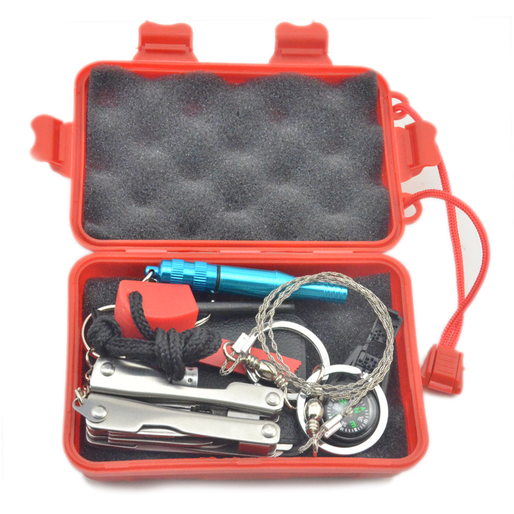 Survival Kit Emergency SOS Survive Tool Pack for Camping Hiking Hunting Biking Climbing Traveling and Emergency