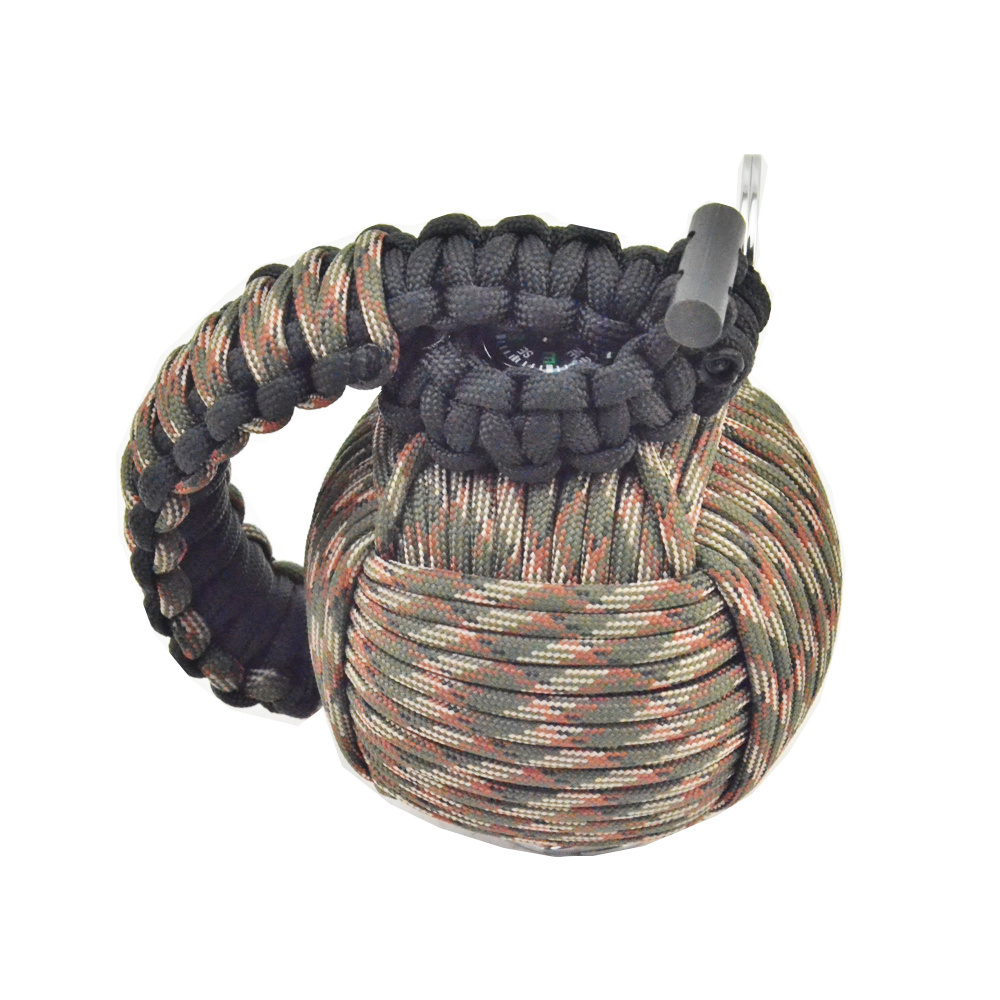 550 paracord emergency survival kit paracord grenade with survival card defender knives whistle paracord buckle