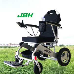 Gas Spring shock absorption powerful folding portable JBH electric wheelchair