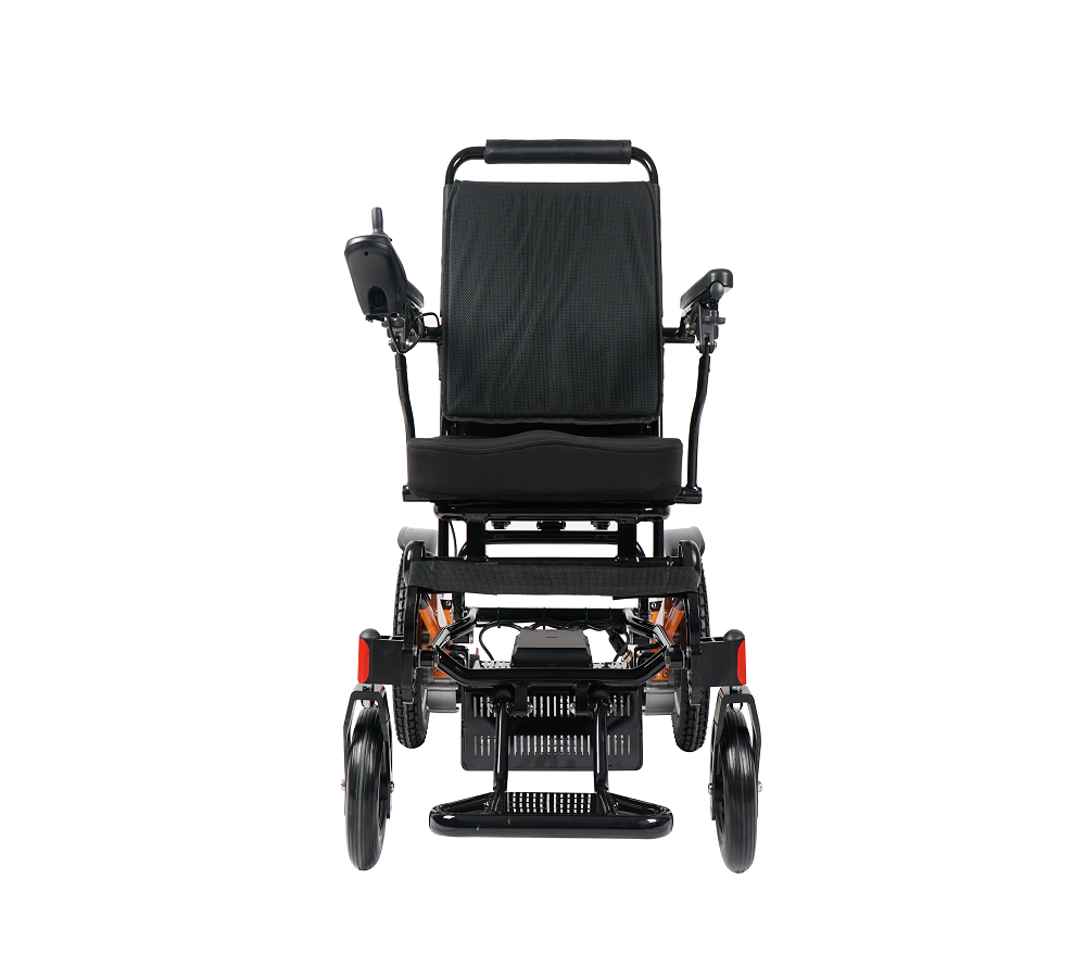 ultra light aluminium electric folding wheelchair with lithium battery and 500W Brushless Motor