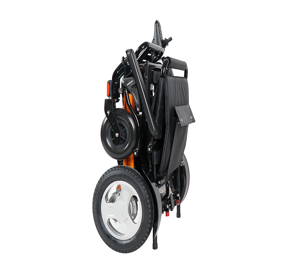 ultra light aluminium electric folding wheelchair with lithium battery and 500W Brushless Motor