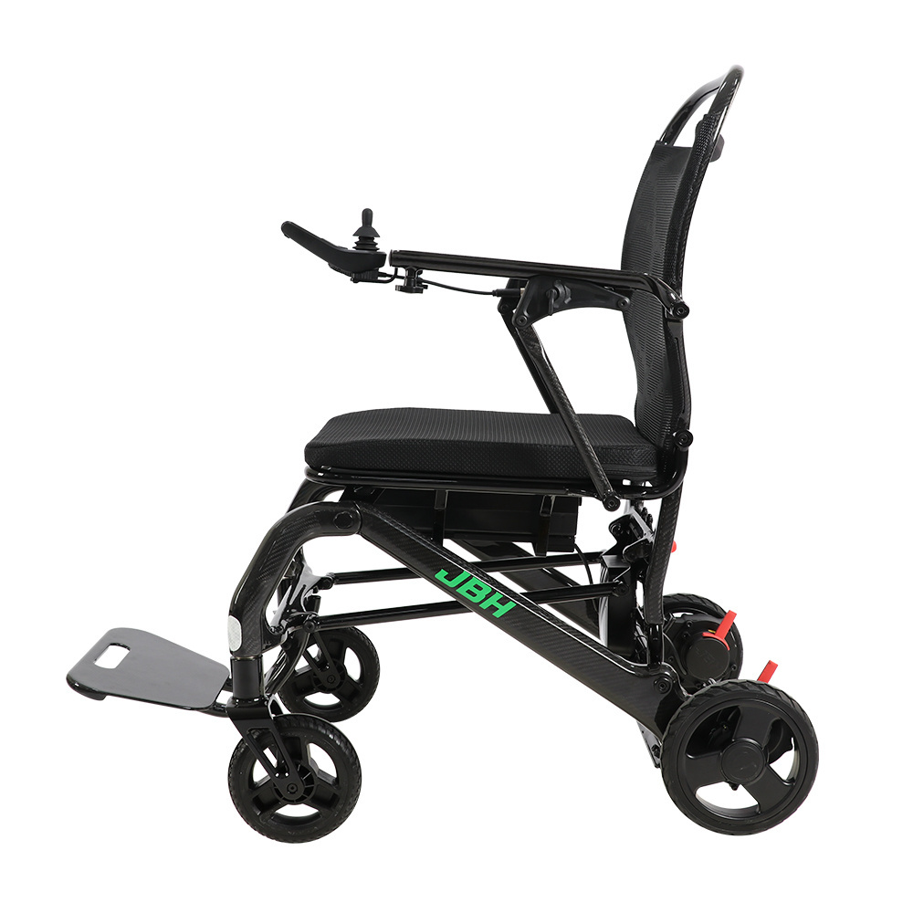 Handicapped small lightweight electric carbon fiber wheelchair with joystick controller