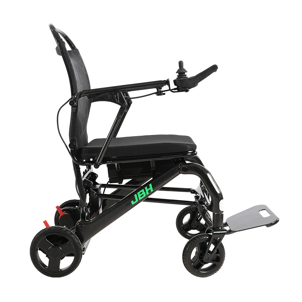 Handicapped small lightweight electric carbon fiber wheelchair with joystick controller