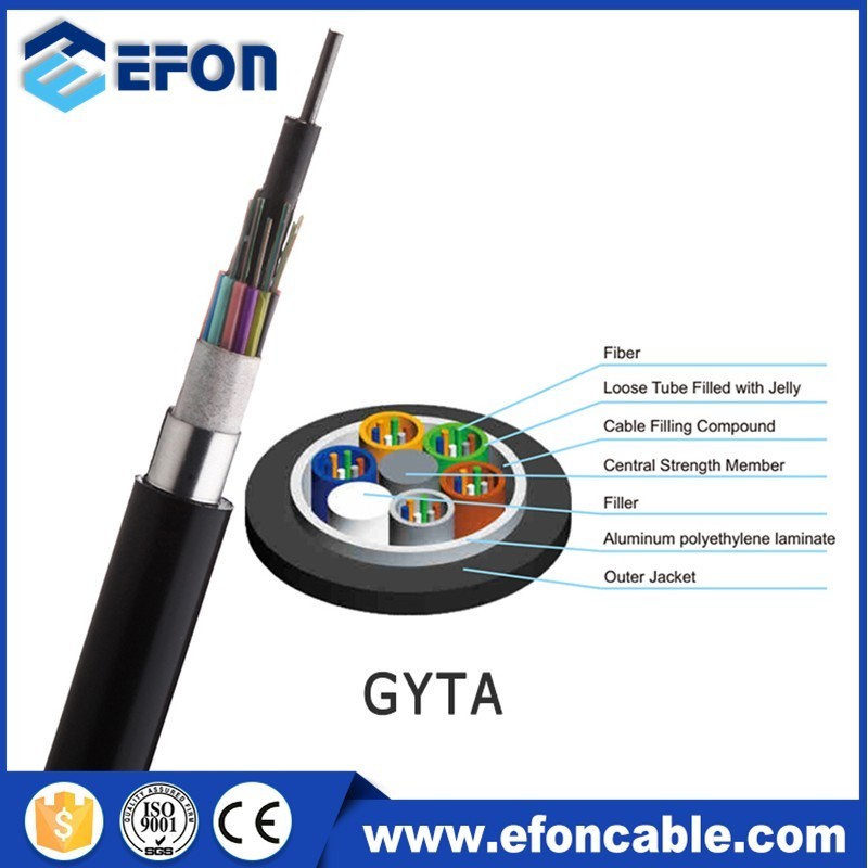 48 72 96 144 288 cores Armored Optical Fiber Cable GYTA duct buried communication Cable