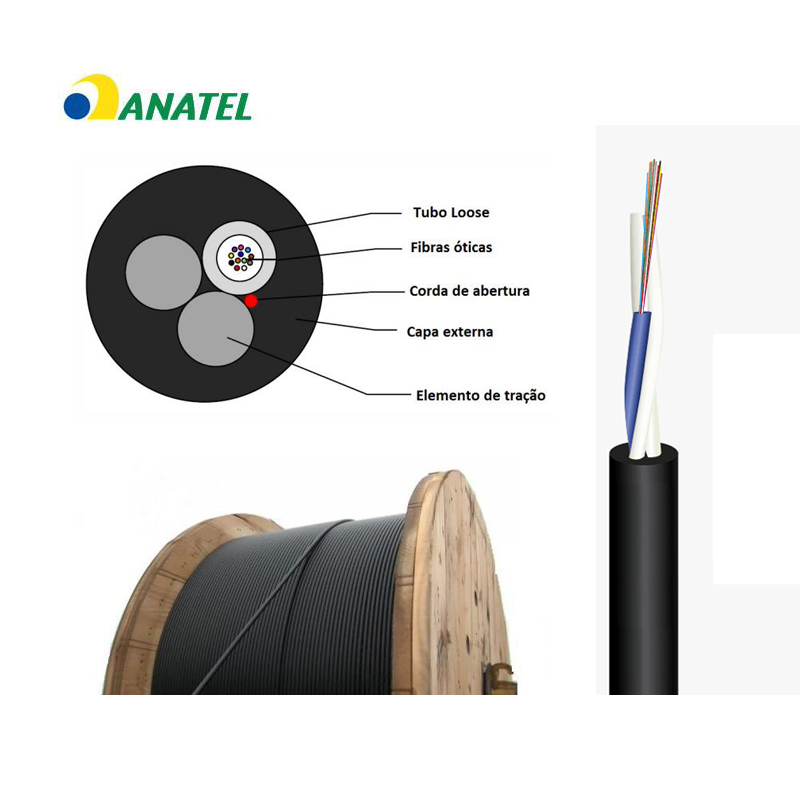 Outdoor Aerial Mini Adss Cable G652d Fiber 6core 8 core 12hilos 24core ASU Fiber Optic Cable Manufacturer Price