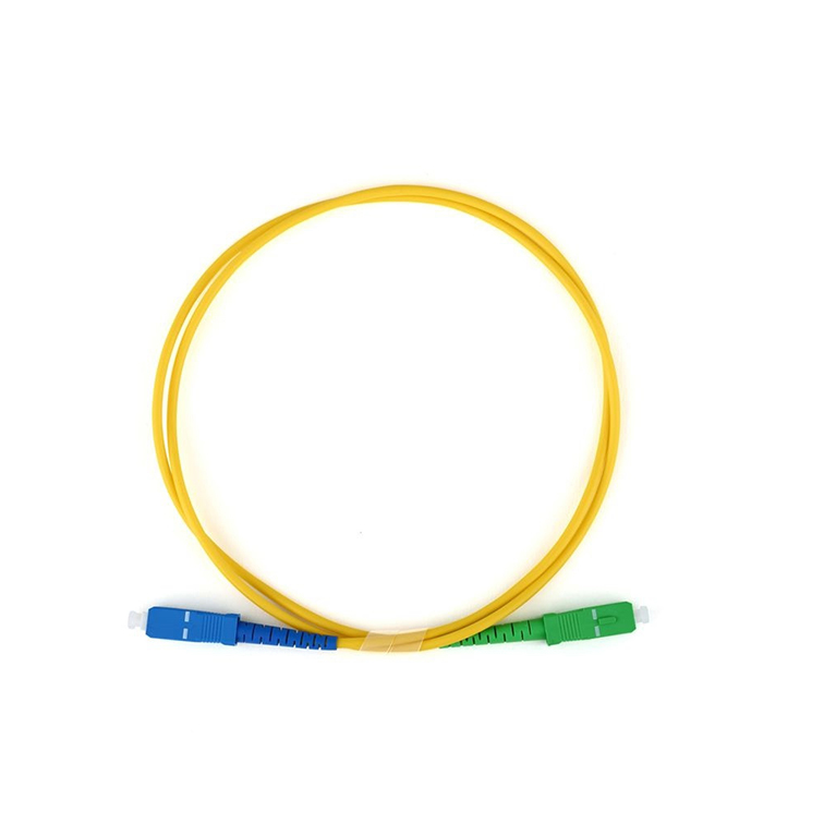 Ftth Singlemode fiber SC LC APC UPC connector 2.0 3.0mm round yellow fiber cable patch cord