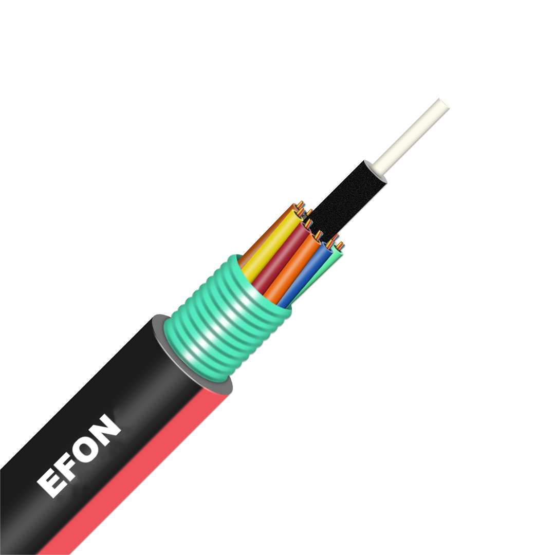 Communication Cables Outdoor fibra Armored GYTS 24 48 Core Fiber Optic Cable 96 wire 144F for Direct Buried Optical Cable