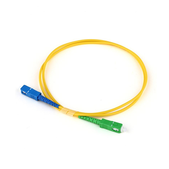 Ftth Singlemode fiber SC LC APC UPC connector 2.0 3.0mm round yellow fiber cable patch cord