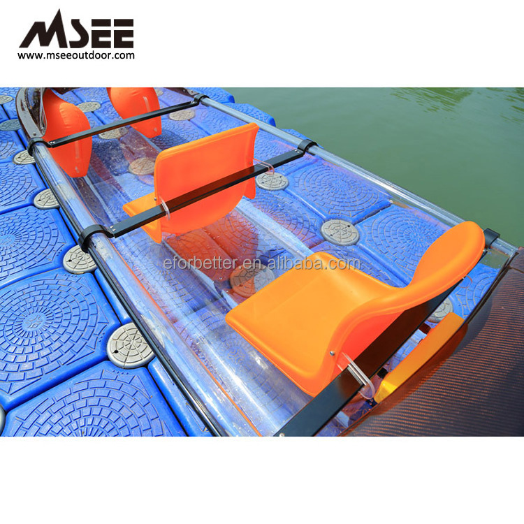 Polycarbonate Material Fiberglass Kayak Canoe With Glass Bottom Boat Sale