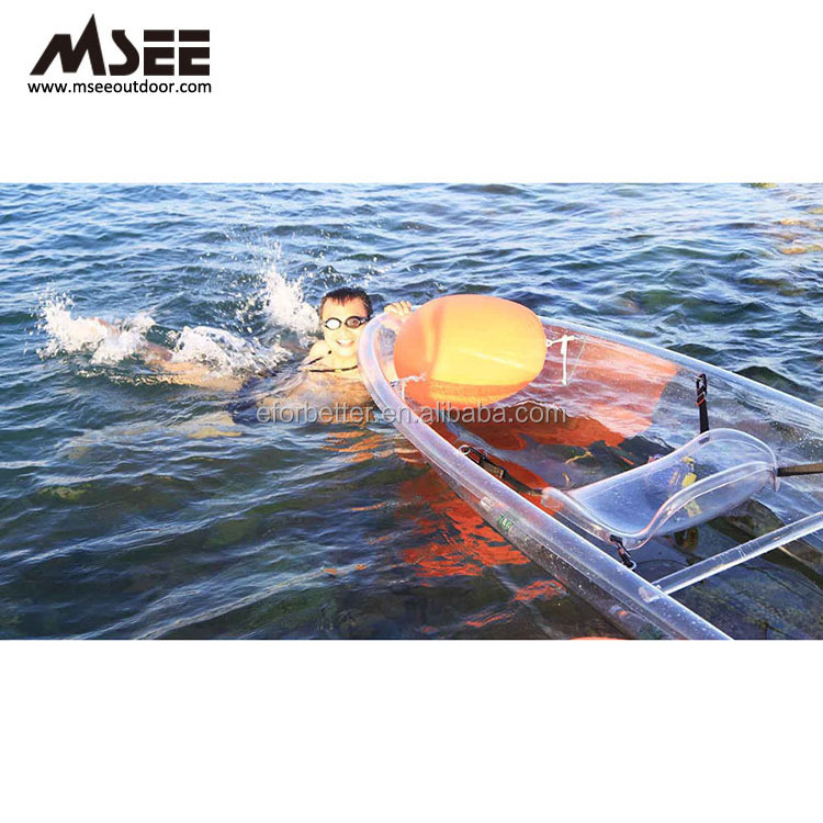 Customized Glass Bottom Boat Sale With Polycarbonate Fiberglass Kayak Canoe