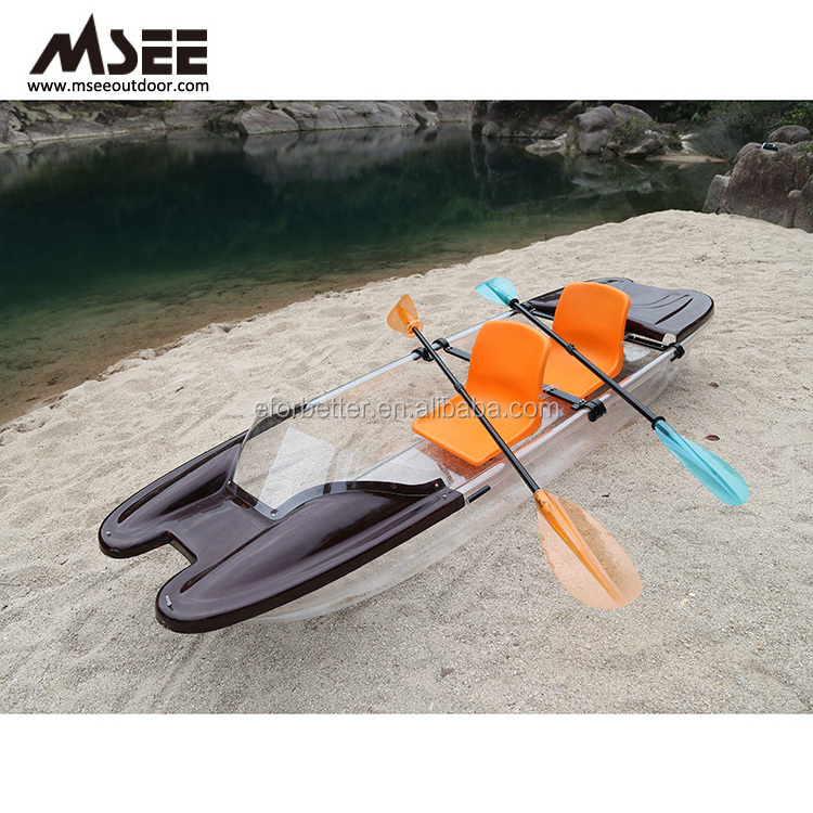 Clear Boat Kayak Transparent Polycarbonate Kayak Can Customized Add Motor