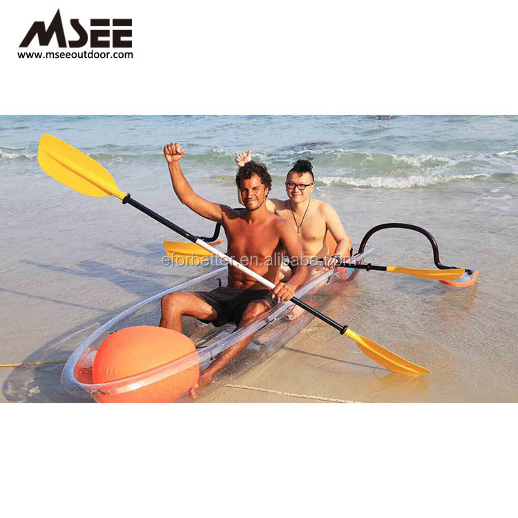 Customized Glass Bottom Boat Sale With Polycarbonate Fiberglass Kayak Canoe