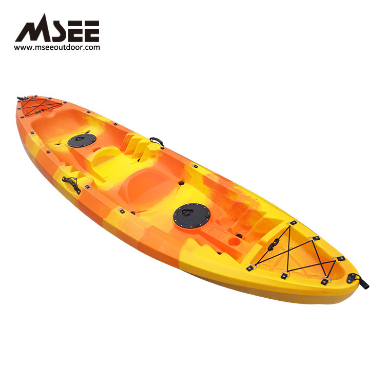 Most Popular double fishing kayak  with pedal roto molded  kayak foldable pedal hdpe